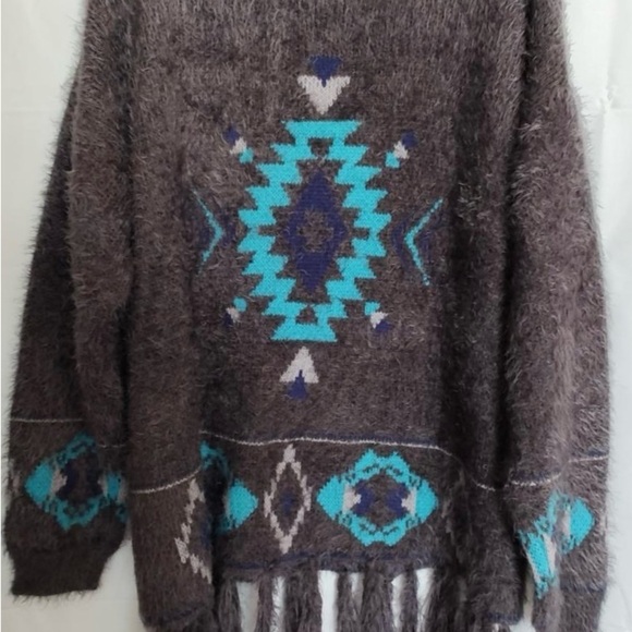 NWOT Powder River Outfitters by Panhandle Chenille Aztec sweater sz XXL - Picture 4 of 8